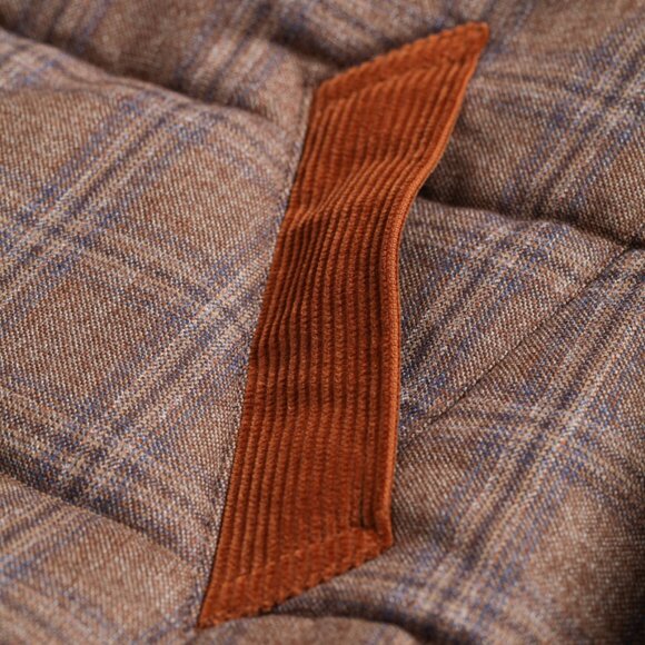 Junya Watanabe MAN - Wool Check x Cotton Corduroy x Cotton Salvedge Padded Jacke - Picture 2 of 11